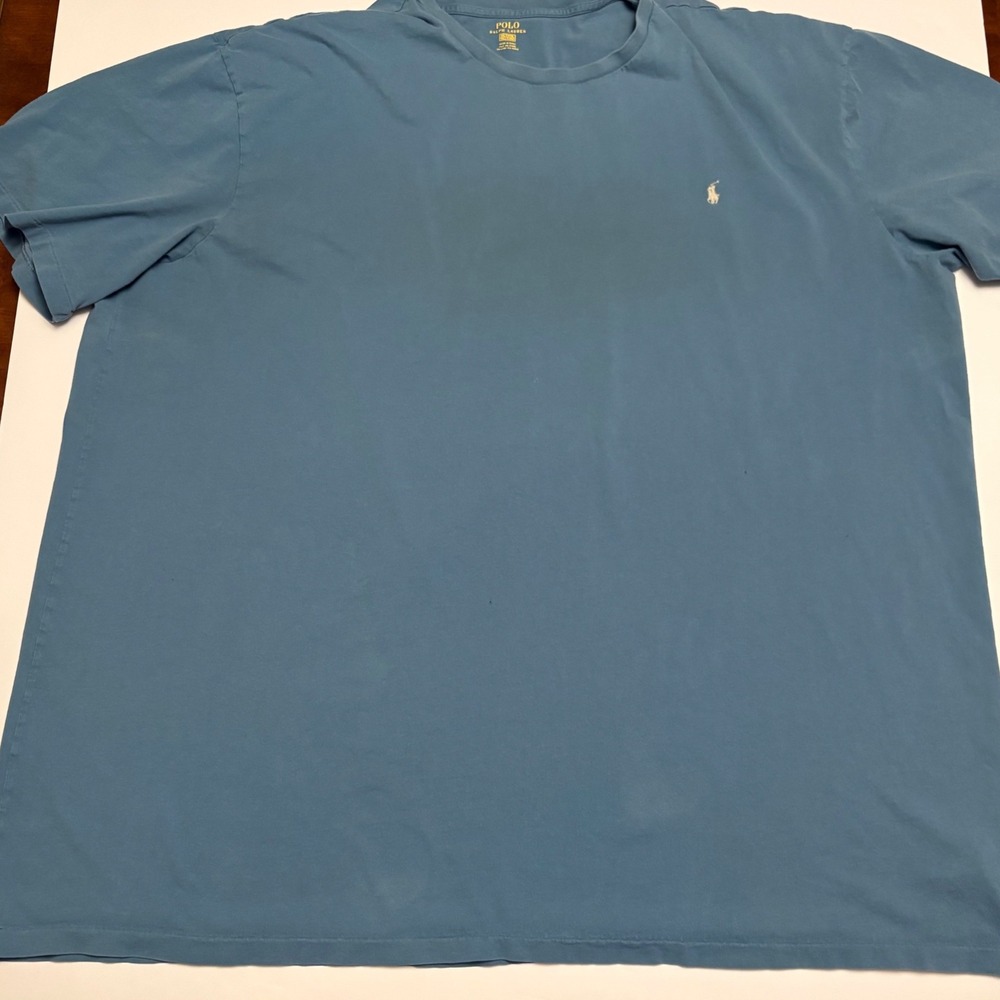 Polo Ralph Lauren T-Shirt Mens 4XLT Blue Short Sleeve Pony Logo Crewneck Tee